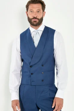 Gilet croisé Bleu roi - Made in Italy