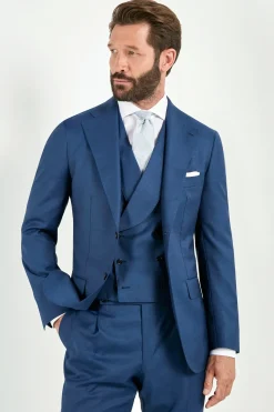 Gilet croisé Bleu roi - Made in Italy