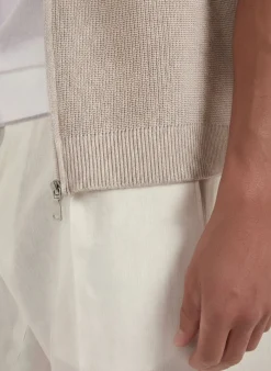 Gilet en maille beige - Made in Italy