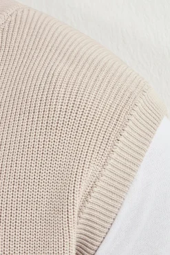 Gilet en maille beige - Made in Italy