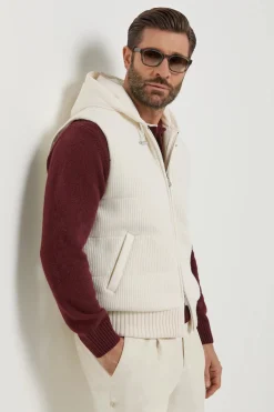 Gilet en maille Blanc cassé - Made in Italy