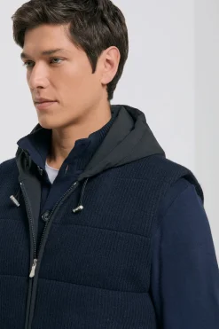 Gilet en maille bleu - Made in Italy