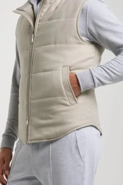 Gilet matelassé beige - Made in Italy