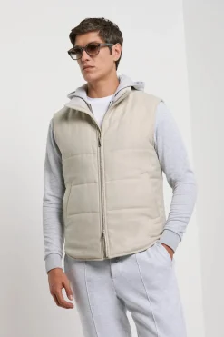 Gilet matelassé beige - Made in Italy