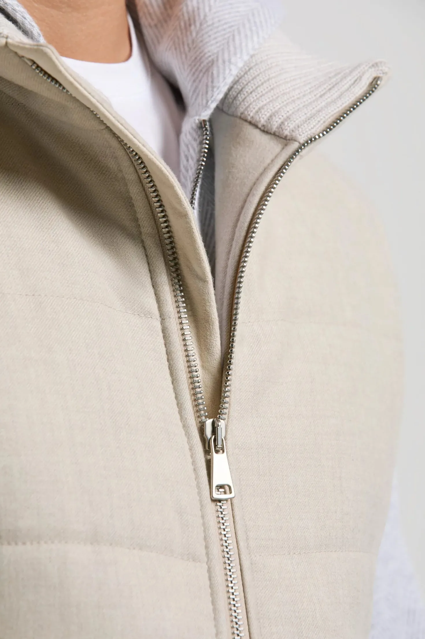Gilet matelassé beige - Made in Italy