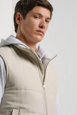 Gilet matelassé beige - Made in Italy