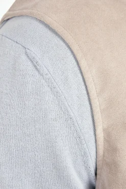 Gilet Stone en alcantara - Made in Italy