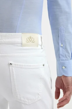 Jean blanc - coton Candiani - Made in Italy