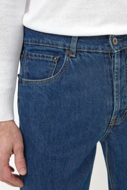 Jean bleu moyen - coton Candiani - Made in Italy