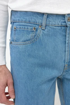 Jean délavé bleu clair - coton Candiani - Made in Italy