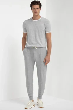 Jogging gris clair en mélange cachemire - Made in Italy