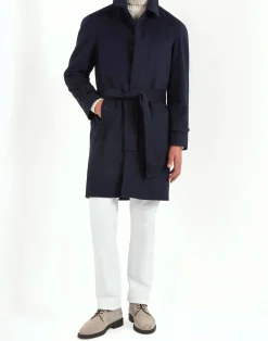 Manteau raglan bleu – Made in Italy