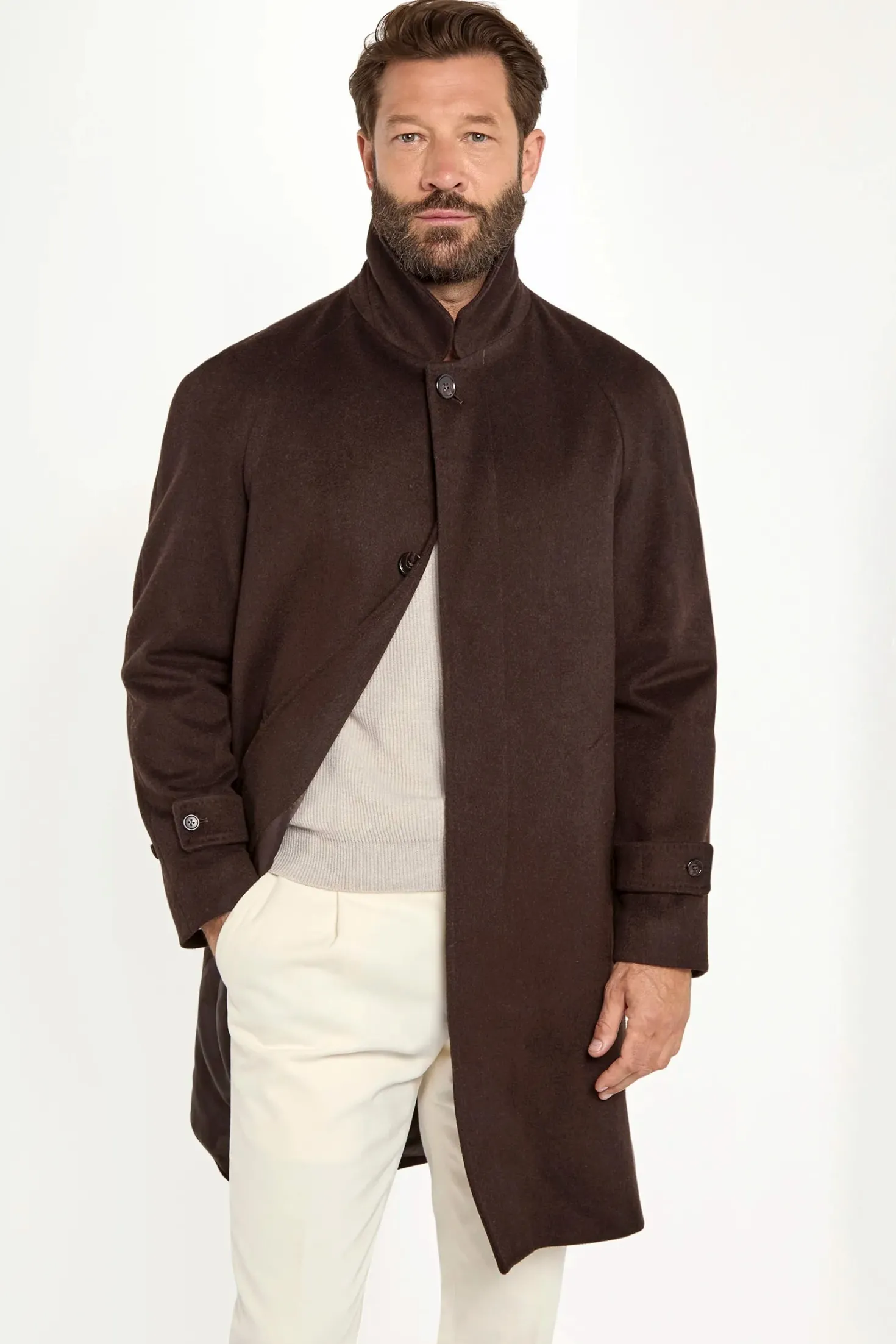 Manteau raglan marron - Made in Italy