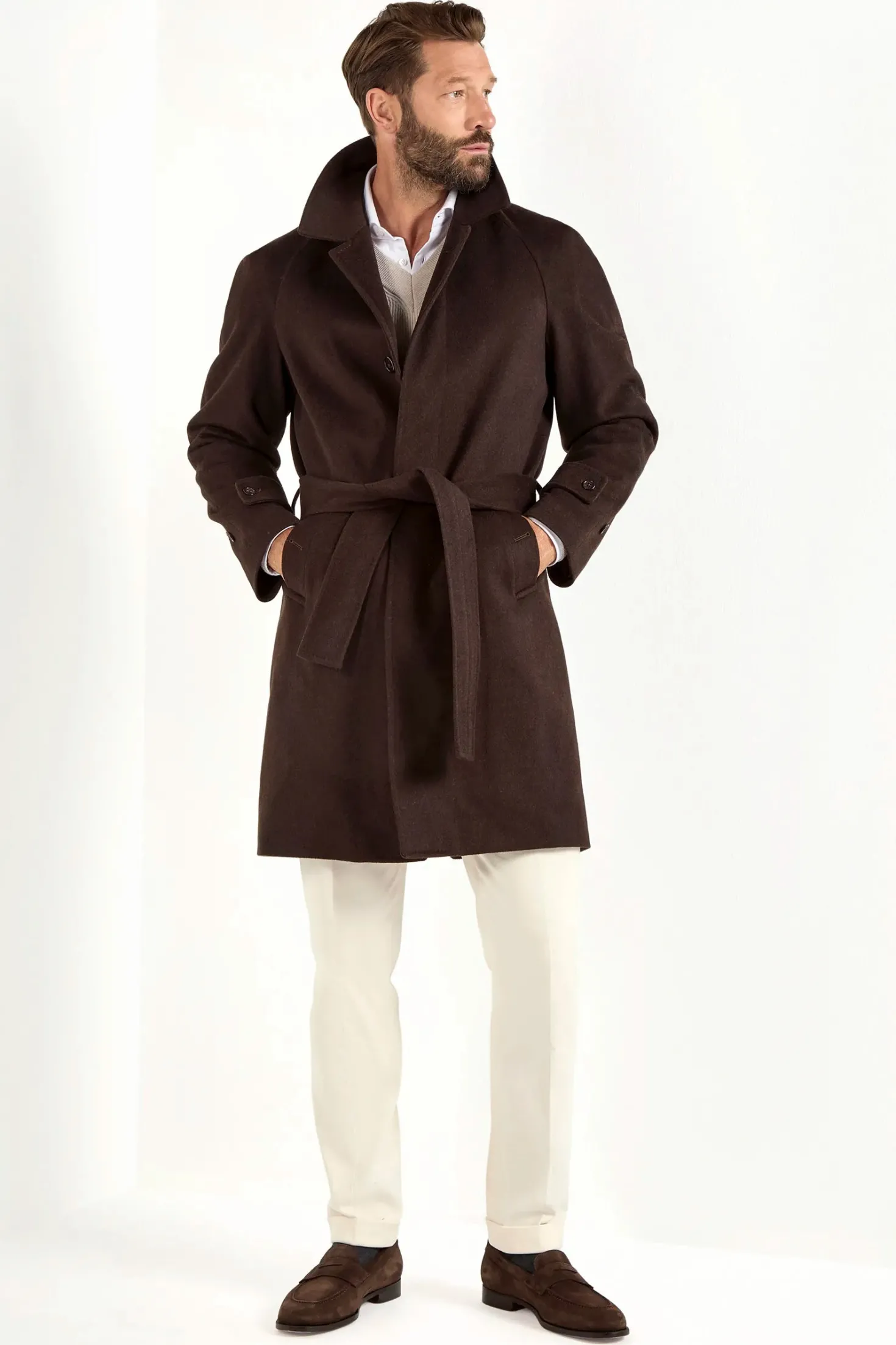 Manteau raglan marron - Made in Italy
