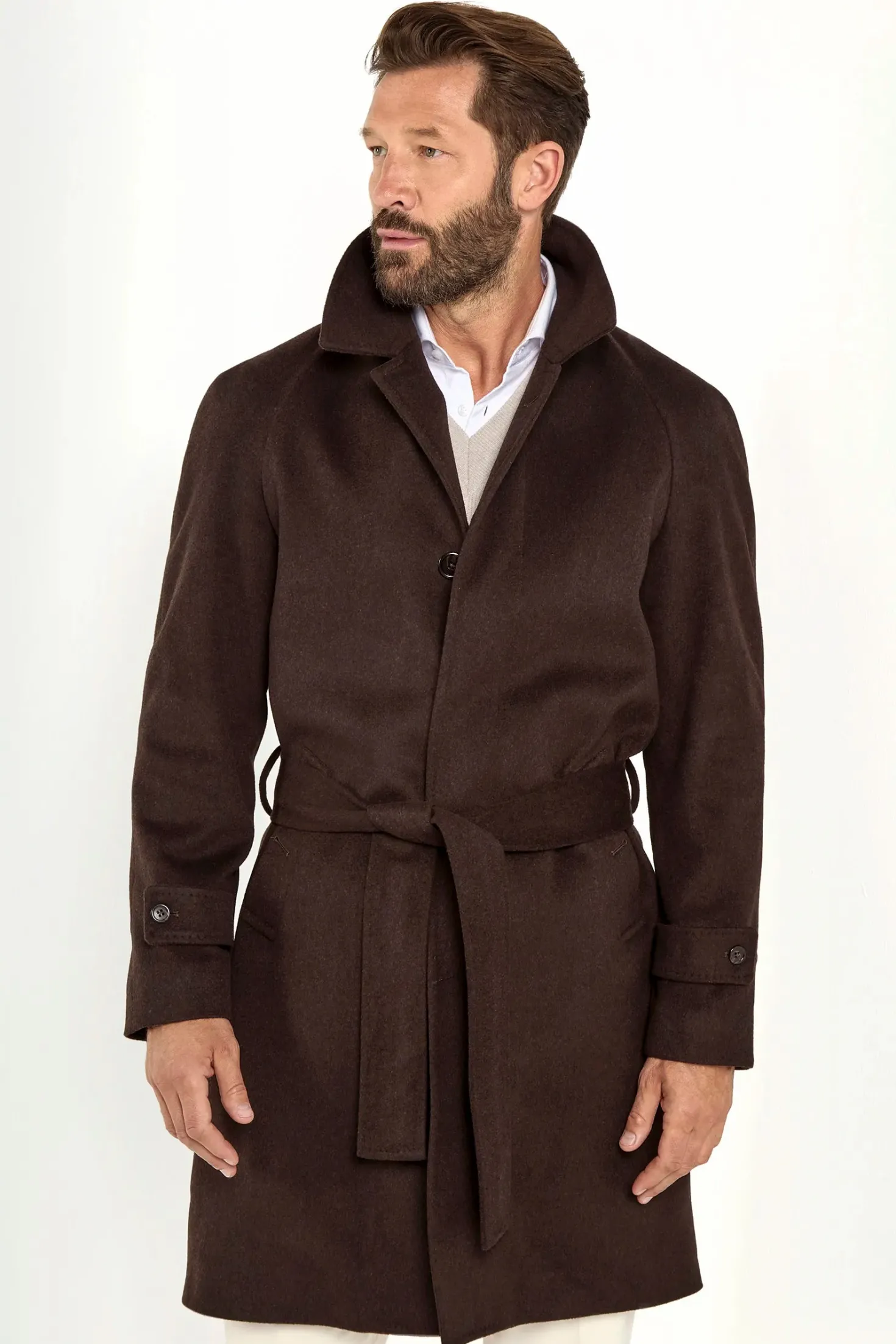 Manteau raglan marron - Made in Italy