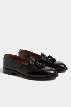 Mocassins noirs à pampilles - Made in Italy