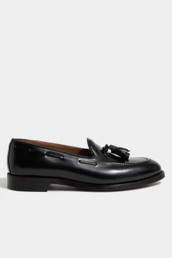 Mocassins noirs à pampilles - Made in Italy