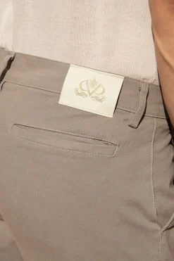 Pantalon cargo en coton stretch gris - Made in Italy