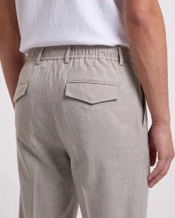 Pantalon Como beige en flanelle - Made in Italy
