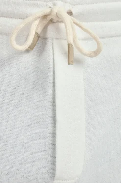 Pantalon de jogging Blanc cassé en mélange cachemire - Made in Italy