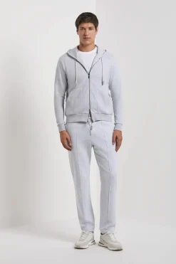 Pantalon de jogging en jersey à chevrons gris glace - Made in Italy