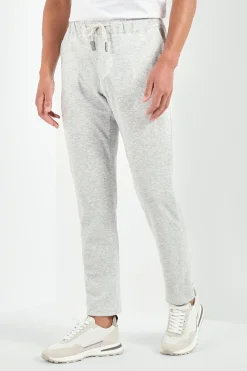 Pantalon de jogging en jersey gris clair - Made in Italy
