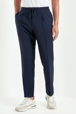 Pantalon de voyage Alassio bleu - Made in Italy