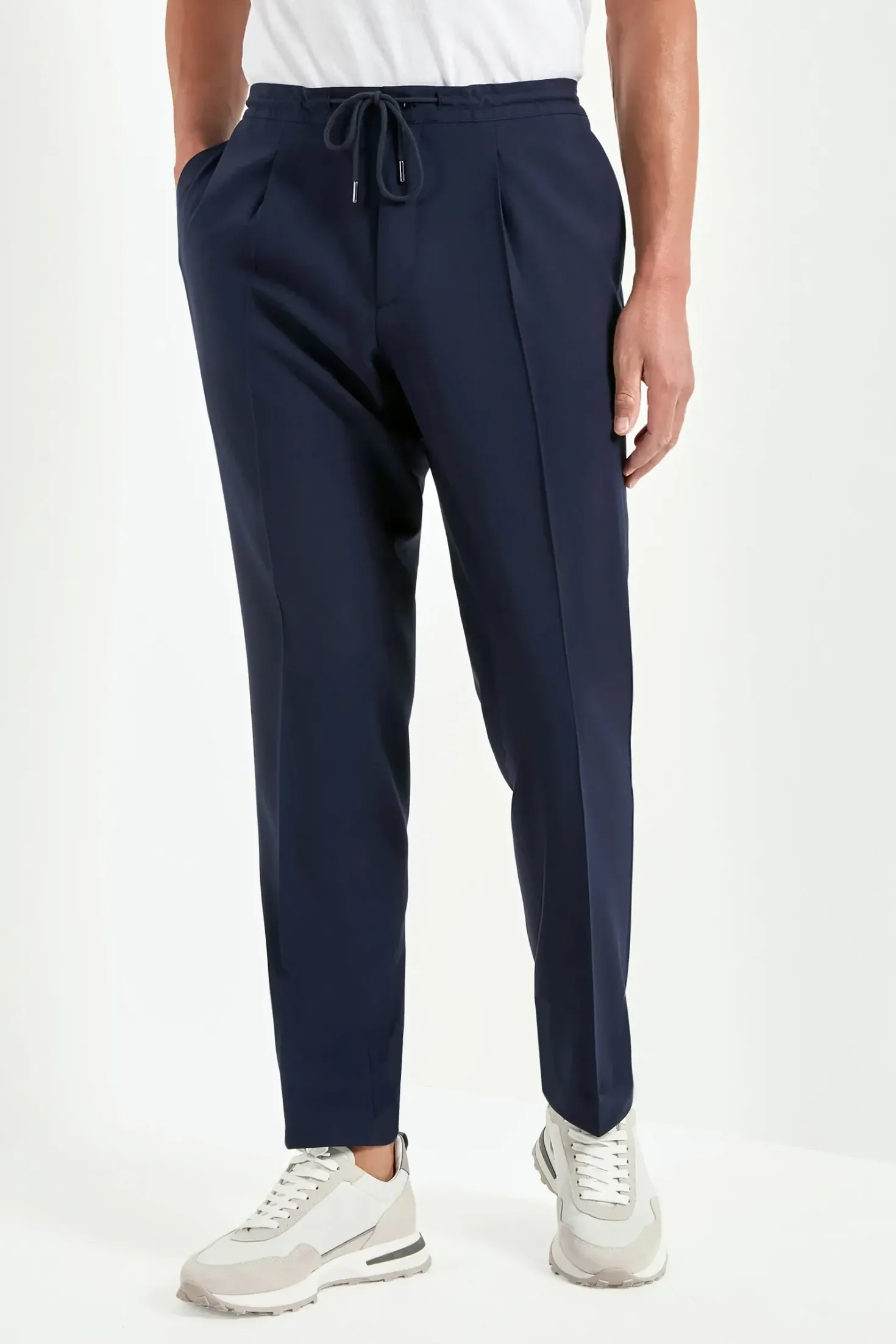 Pantalon de voyage Alassio bleu - Made in Italy
