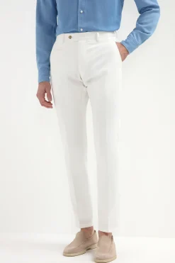 pantalon Garda en coton Blanc cassé - Made in Italy