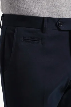 Pantalon Garda en coton et cachemire bleu - Made in Italy