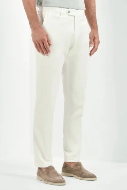 Pantalon Garda en coton et lin blanc - Made in Italy