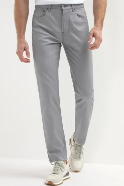 pantalon 5 poches gris clair - Made in Italy