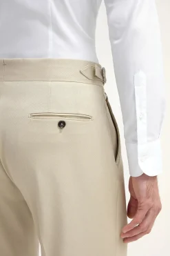 Pantalon Soragna en coton beige - Made in Italy