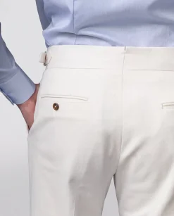Pantalon Soragna en coton Blanc cassé - Made in Italy