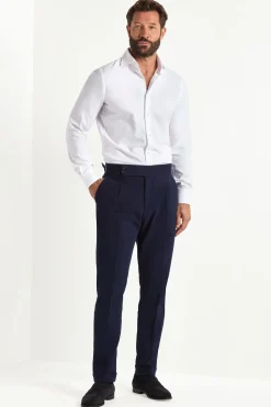 Pantalon Soragna en coton bleu - Made in Italy