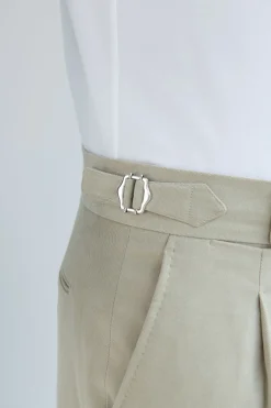 Pantalon Soragna en coton sable - Made in Italy
