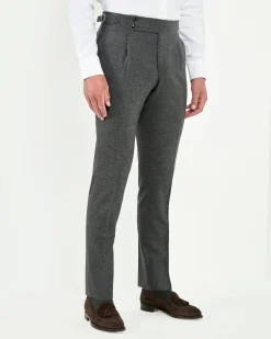 Pantalon Soragna en flanelle anthracite - Made in Italy