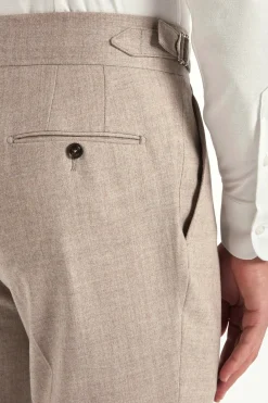 Pantalon Soragna en flanelle beige - Made in Italy