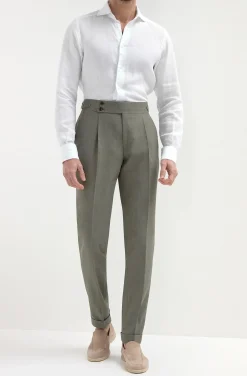 Pantalon Soragna vert - Made in Italy