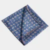 Pochette bleue à motif paisley - Made in Italy
