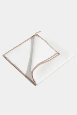 Pochette en lin blanche/beige - Made in Italy