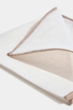 Pochette en lin blanche/beige - Made in Italy