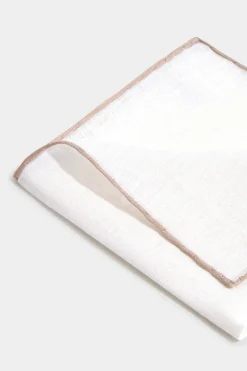 Pochette en lin blanche/beige - Made in Italy