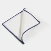 Pochette en lin blanche/bleue - Made in Italy