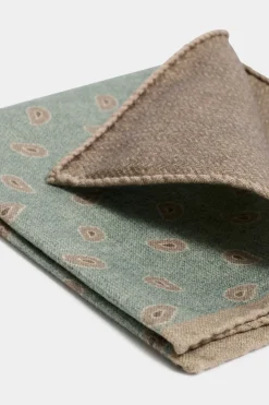 Pochette verte à motif paisley - Made in Italy