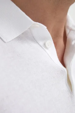 Polo blanc à manches longues - Made in Italy