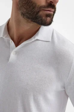 Polo blanc à manches longues - Made in Italy