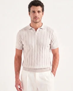 Polo côtelé Stone - Made in Italy