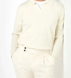 Polo en laine blanc - Made in Italy