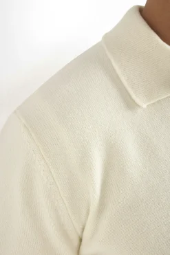 Polo en laine blanc - Made in Italy